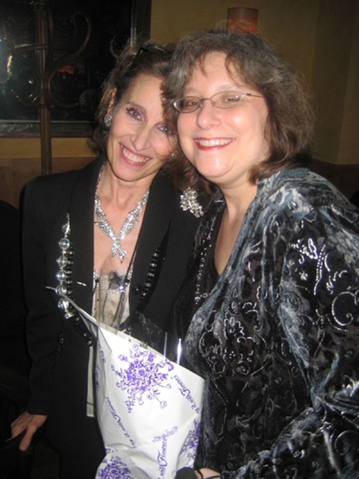 Andrea Marcovicci with Lesley Alexander at Andrea Marcovicci's 60th Birthday Gala